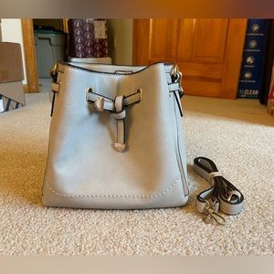 Beginning Boutique Gray Nemesis Bucket Bag